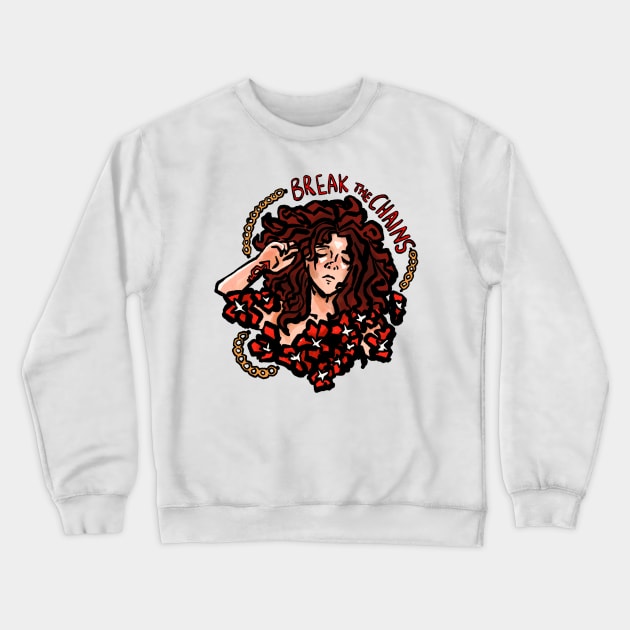 Break the Chains - Eo Red Rising Crewneck Sweatshirt by TheDoodlemancer